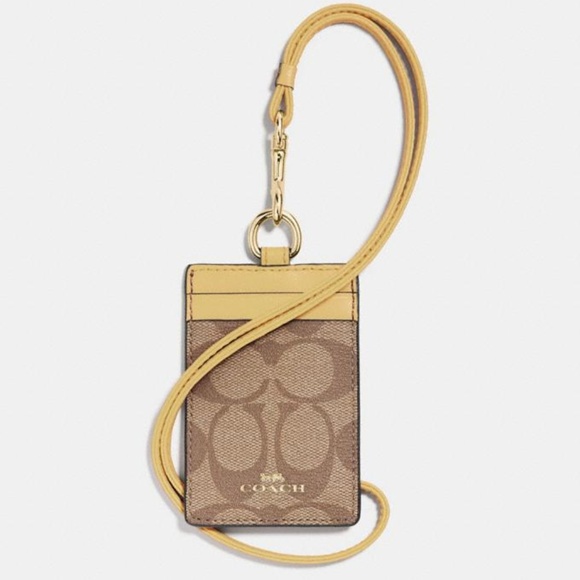 Coach Accessories - *SOLD* COACH ID Lanyard in Signature Coated Canvas